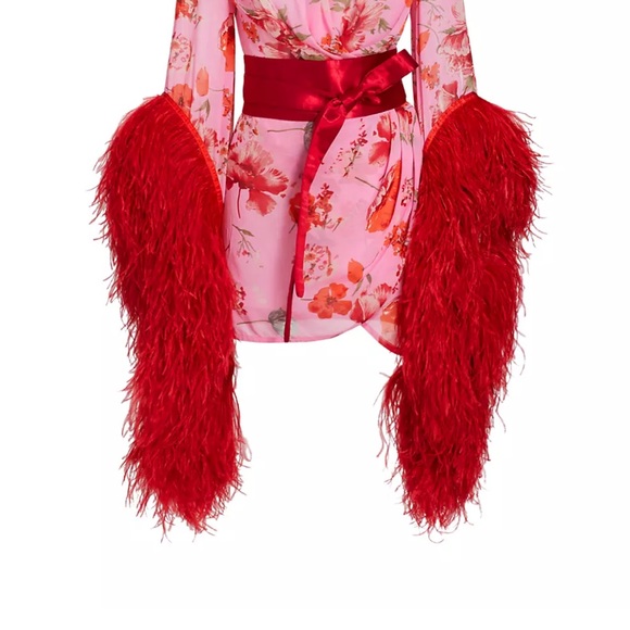 Bronx and Banco Dresses & Skirts - Bronx and Banco stunning feather sleeve floral dress